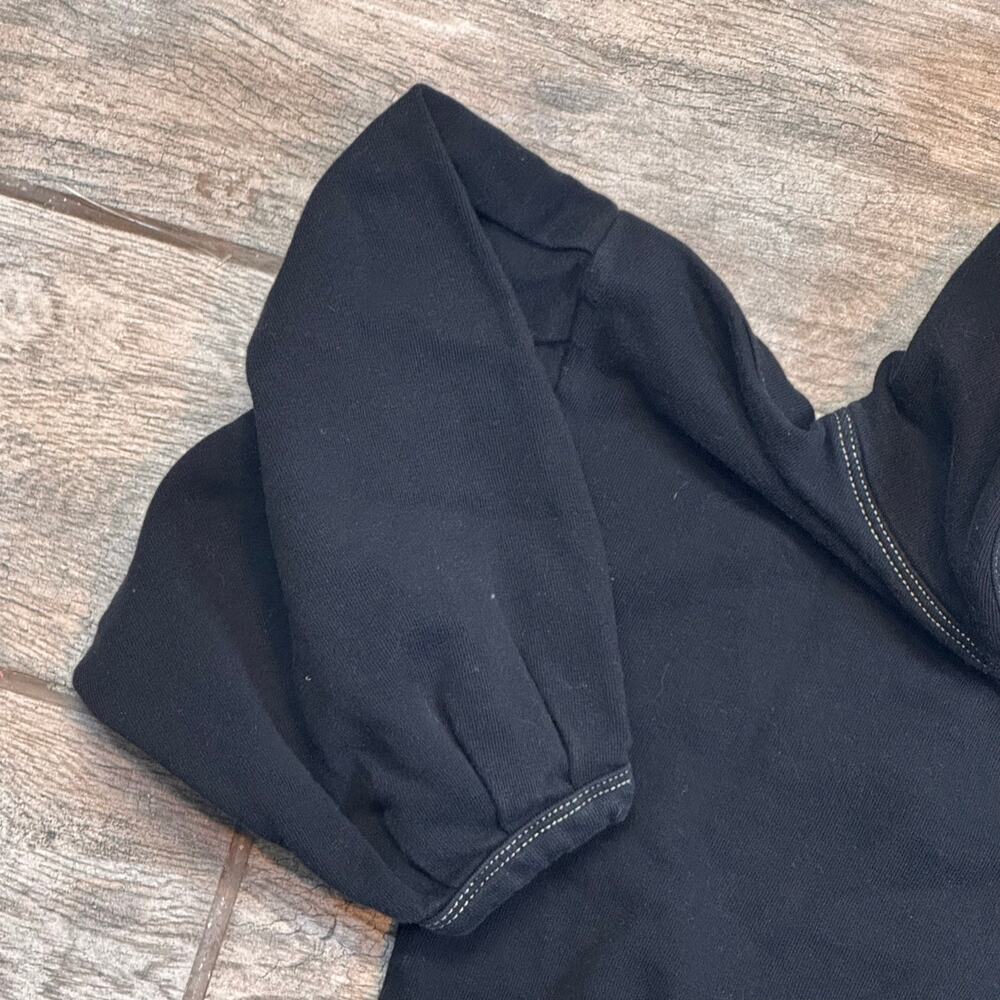 Zara Cropped Black Hooded Sweatshirt Girls size 9 - Picture 6 of 6